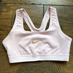 Nike dri-fit Girls Youth Medium Sports Bra Pink Unpadded